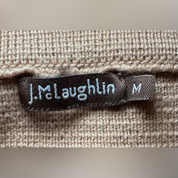 J. McLaughlin sweater jacket blazer tan beige button down preppy classic buttons - Picture 8 of 9